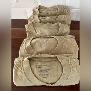 5.11 Tan/ Sand tactical series t shirts (5 available)